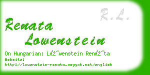 renata lowenstein business card